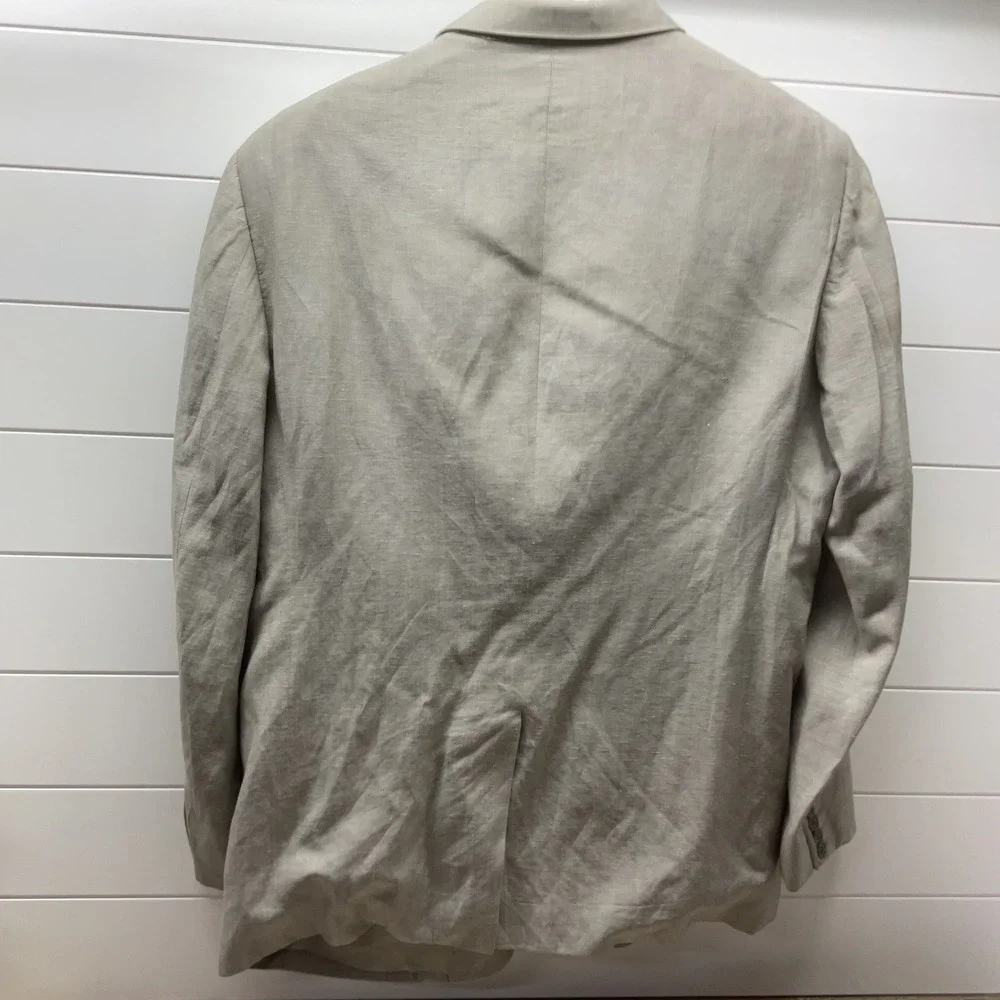 Calvin Klein Collection Grey Wool Linen Blazer Sport Coat Size 54 Regular